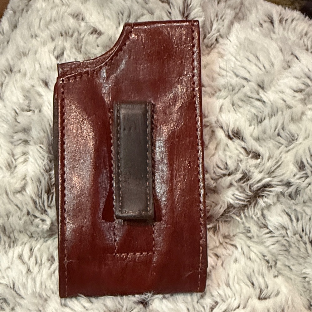 American West Leather & Hair-on Phone or Cigarette Case with Studs - Picture 5 of 9